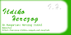 ildiko herczog business card